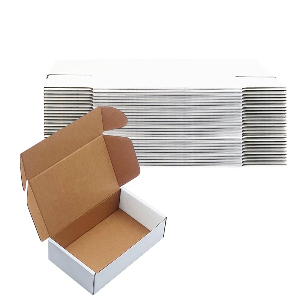 25 Pcs Corrugated Mailer Boxes For Courier & Gift Packing Size 8 x 4 x 2. Inches