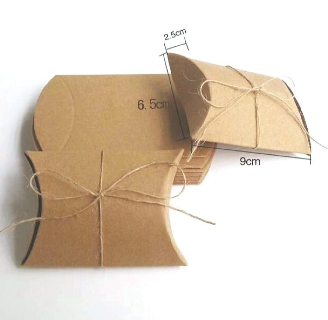 Brown Candy Box Kraft Card Packaging Pillow Boxes Candy Bags Wedding Favor Gift Boxes Birthday Party Decors