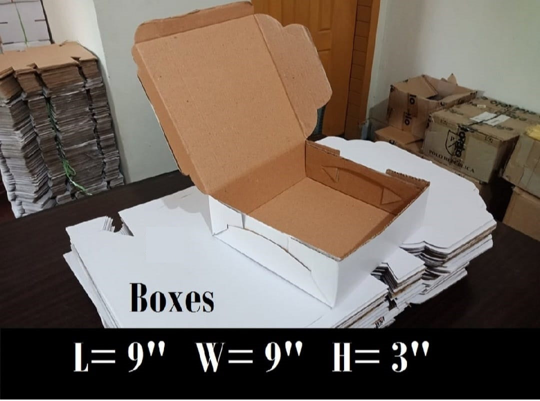 Courier Mailer Boxes Size 9 x 9 x 3 Inch Pack 25 Box - Packing Material