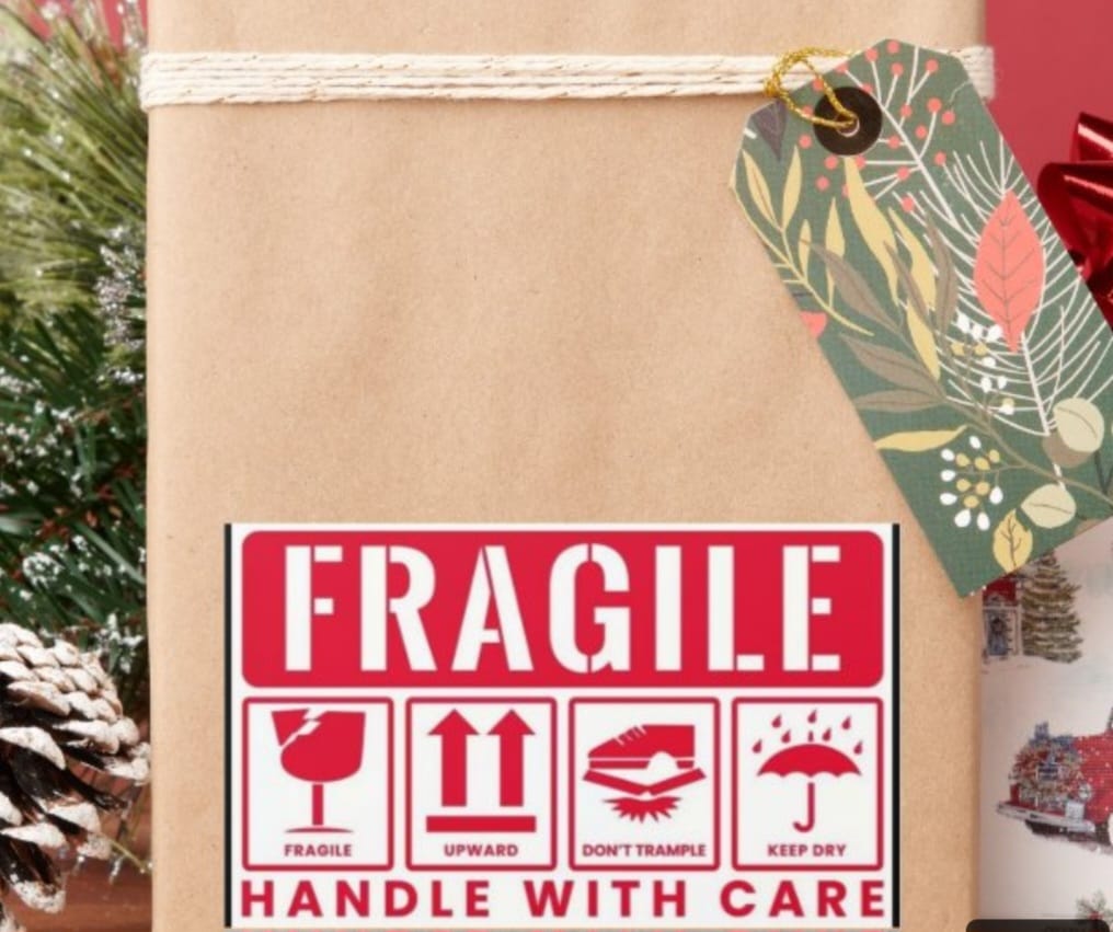 Handle With Care Fragile Stickers for Safe Products Packaging