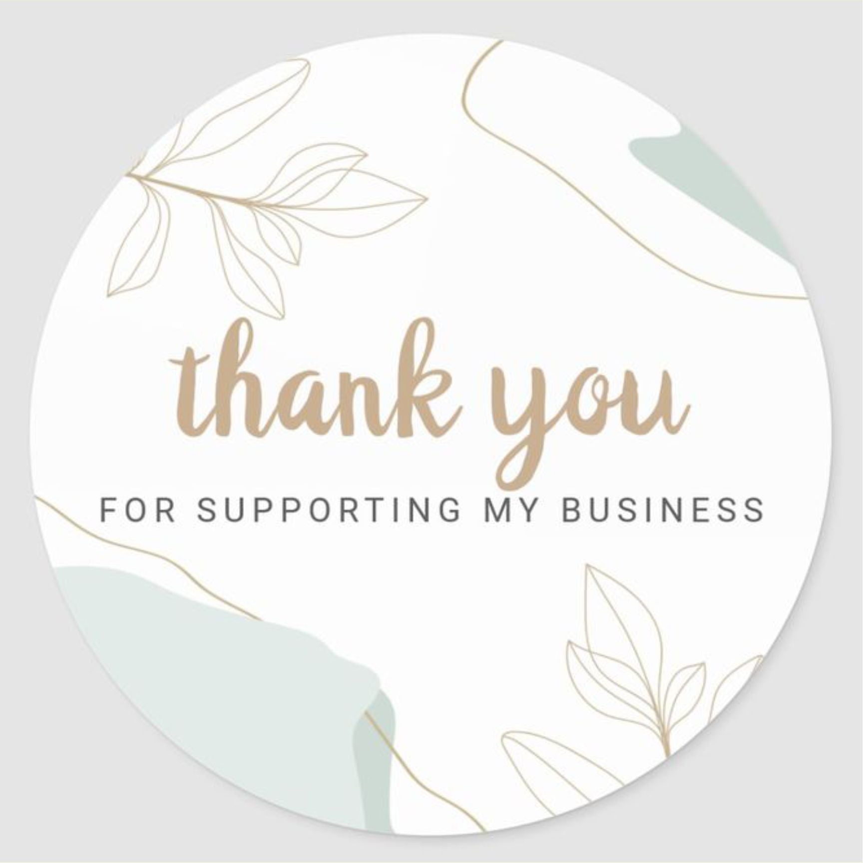 100-Pack Round 'Thank You' Stickers for Small Business Packaging & Gifts
