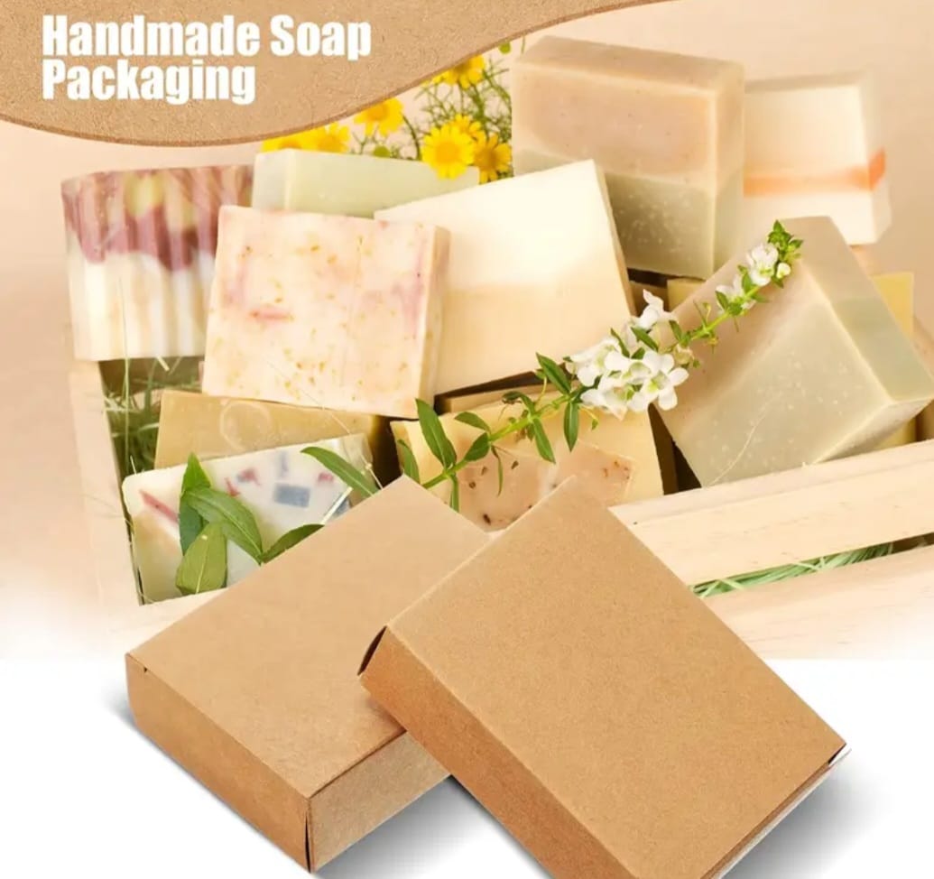 Pack of 20/50/100/250 Kraft Card Gift Box (2.3 x 1.1 x 3.5 Inch) – Ideal for Handmade Soap, Jewelry, Wedding Favors, Gift Packaging & DIY Storage