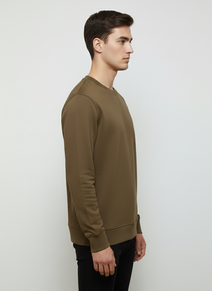 MEN'S BASIC JACQUARD KNIT SWEATSHIRT