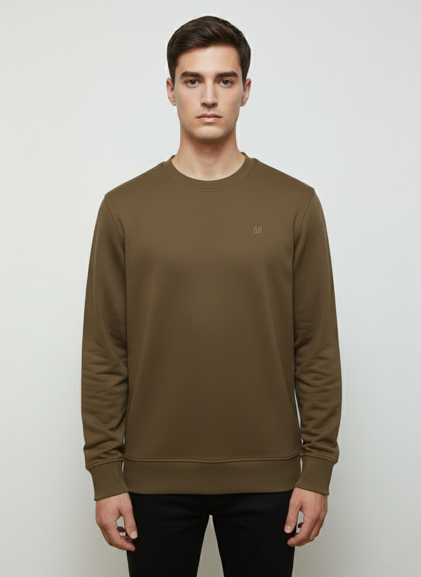 MEN'S BASIC JACQUARD KNIT SWEATSHIRT