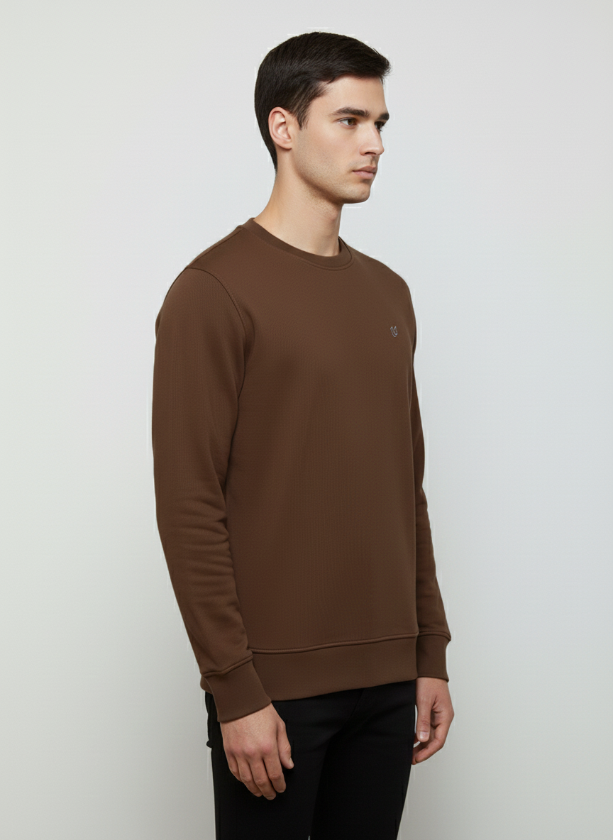 MEN'S BASIC JACQUARD KNIT SWEATSHIRT