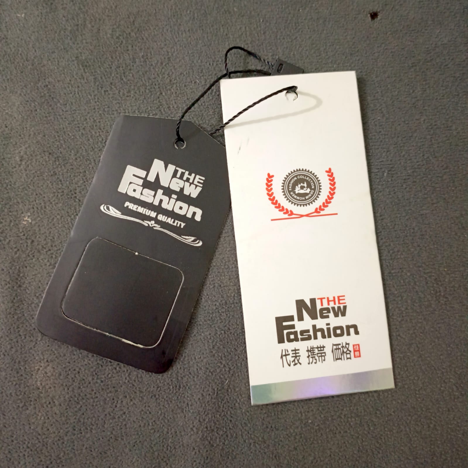 2 in 1 Tags with String Kraft Paper Card 25 pcs 5 x 10 cm