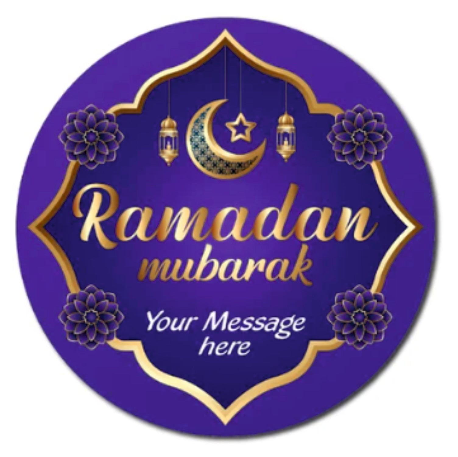 100 Pcs Ramadan Mubarak Gift Sticker Candy Label Sealing Stickers Ramadan Kareem Decoration Festival Party Supplies