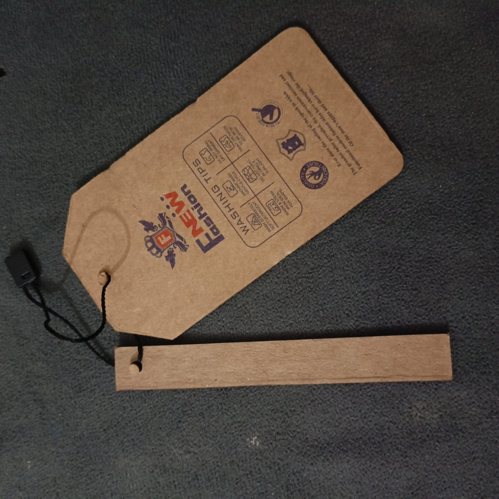 2 in 1 Tags with String Kraft Paper Card 25 pcs 5 x 10 cm