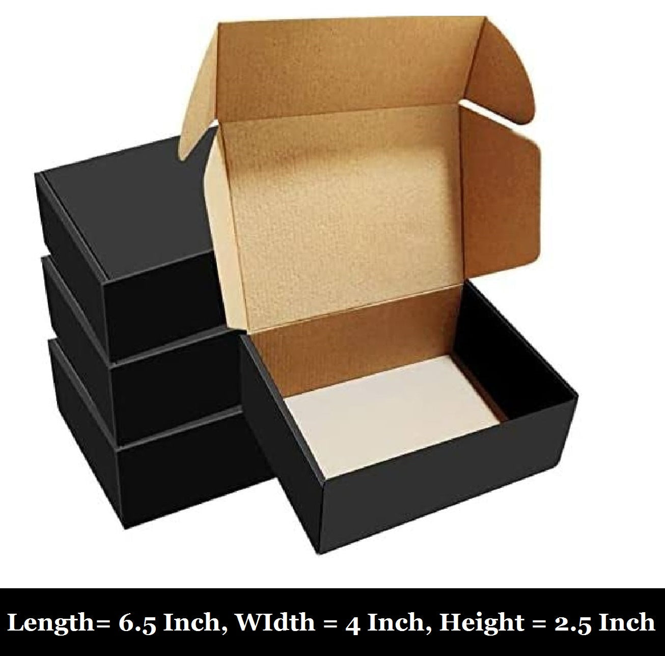 Pack of 20 Black Courier Mailer Boxes Hard Corrugated Box - Sizes Available