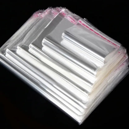 100-Pack Resealable Clear BOPP Plastic Bags for Jewelry & Small Items