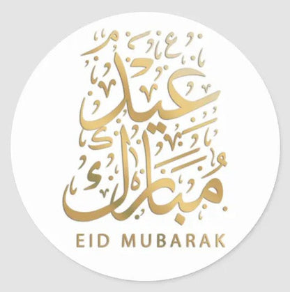 100 PCS Eid Mubarak Gift Sticker Candy Label Sealing Stickers Decoration Festival Party Supplies