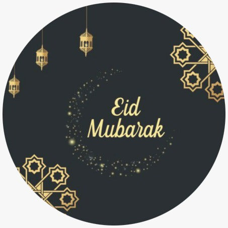 100 PCS Eid Mubarak Gift Sticker Candy Label Sealing Stickers Decoration Festival Party Supplies