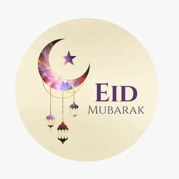 100 PCS Eid Mubarak Gift Sticker Candy Label Sealing Stickers Decoration Festival Party Supplies