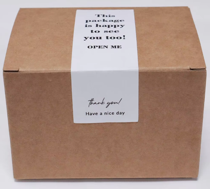 100pcs/pack Thank You Sticker Seal Labels Small Business Gift Decor Sticker This Package Happy To See You 3*9cm