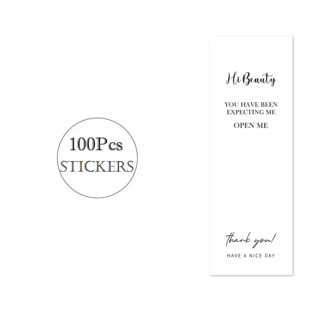 100pcs/pack Thank You Sticker Seal Labels Small Business Gift Decor Sticker This Package Happy To See You 3*9cm