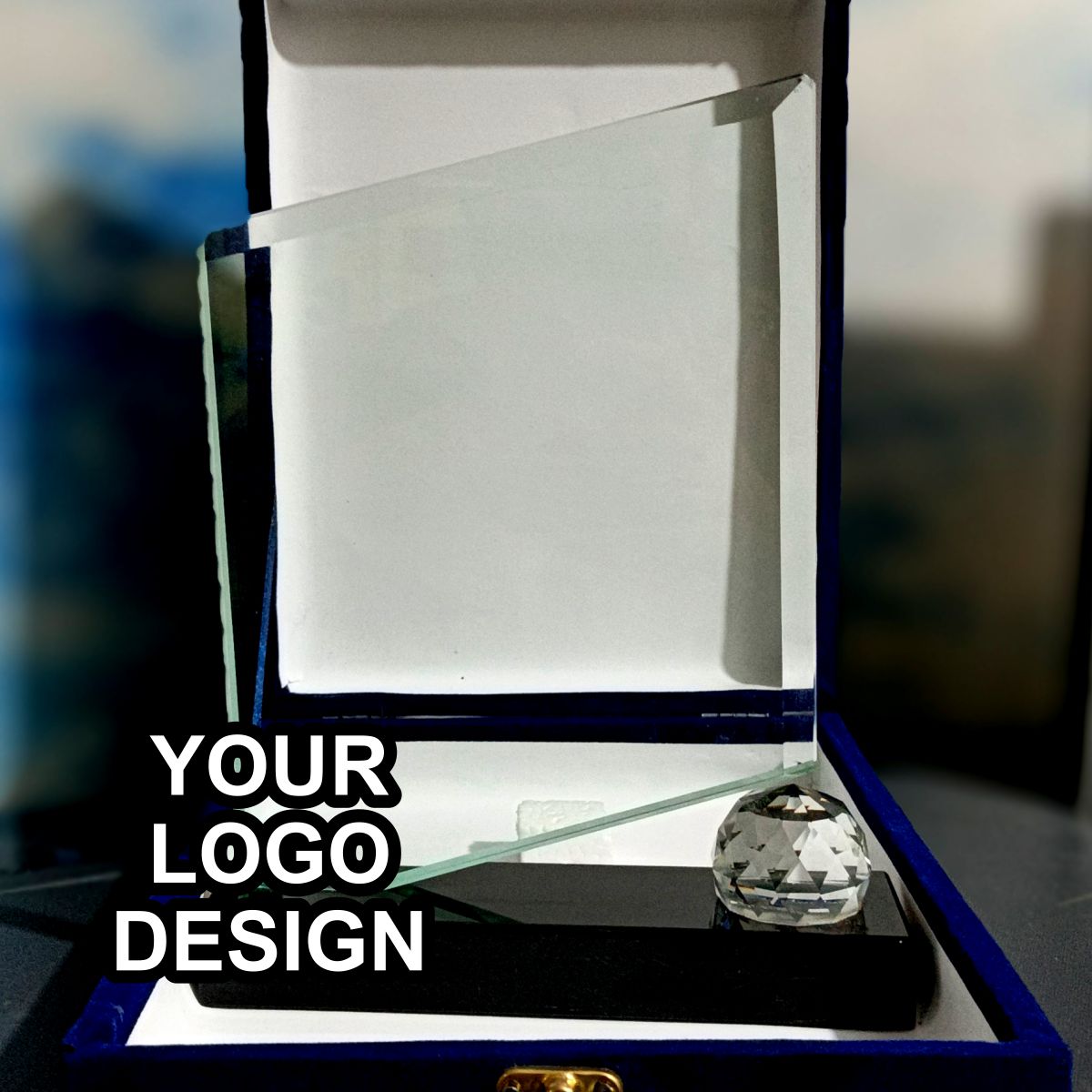 Customized Trophy & Shields with Velvet Box  | Crystal Glass Awards  for Events, Sports & Corporate Recognition