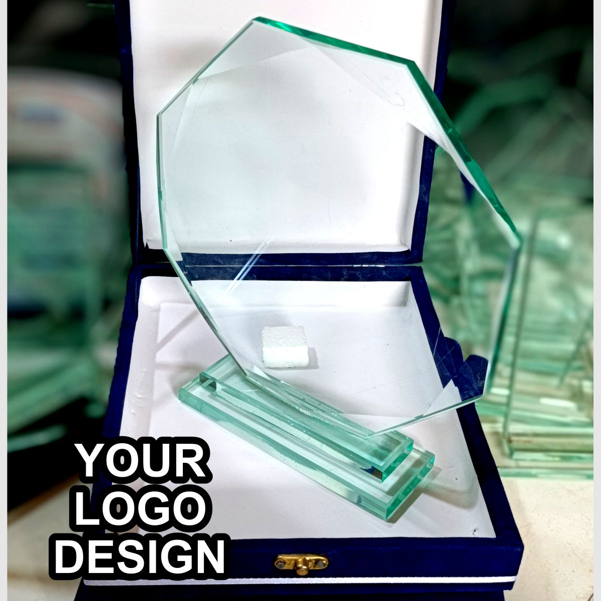 Customized Trophy & Shields with Velvet Box  | Crystal Glass Awards  for Events, Sports & Corporate Recognition
