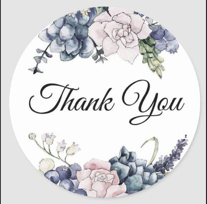 100-Pack Round 'Thank You' Stickers for Small Business Packaging & Gifts