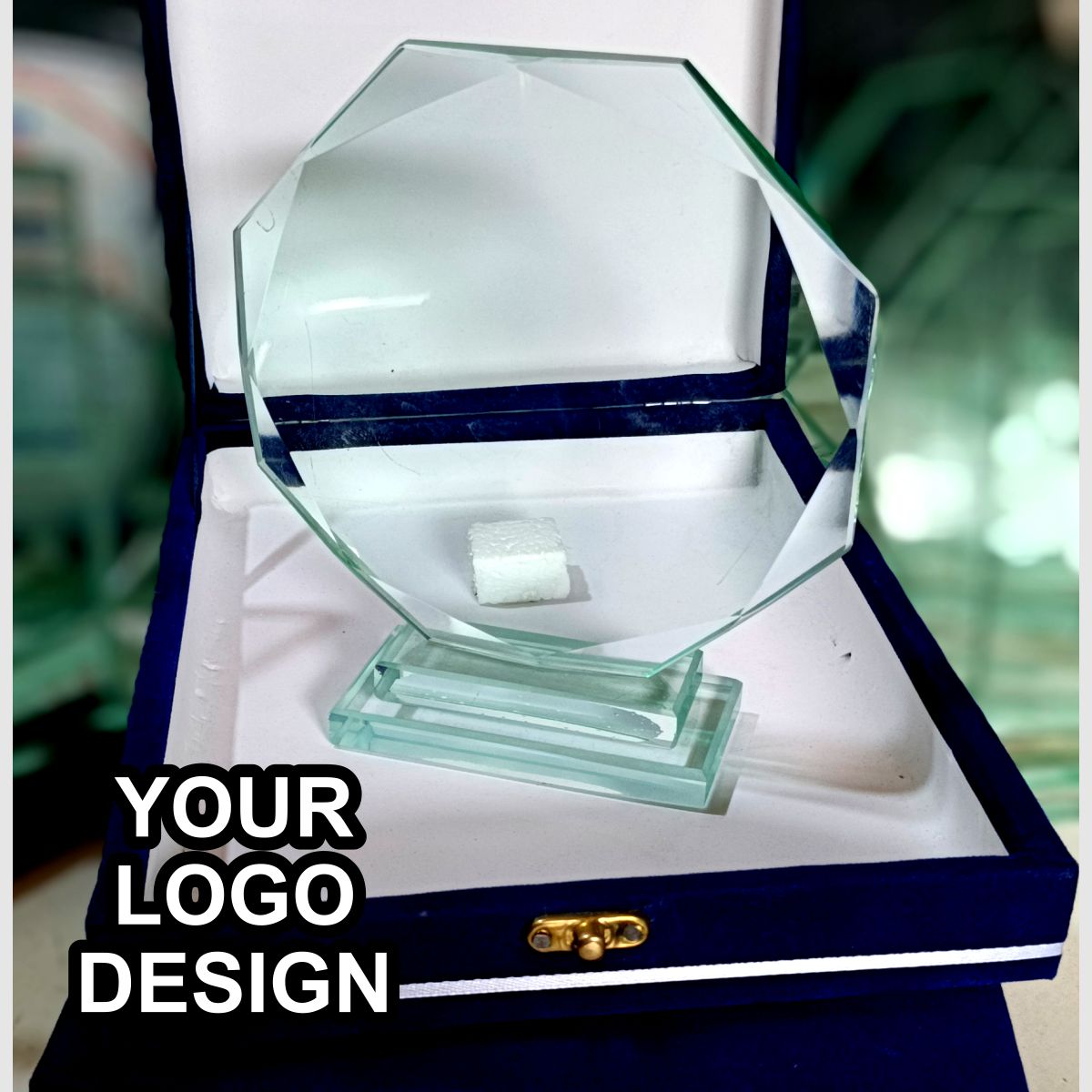 Customized Trophy & Shields with Velvet Box  | Crystal Glass Awards  for Events, Sports & Corporate Recognition