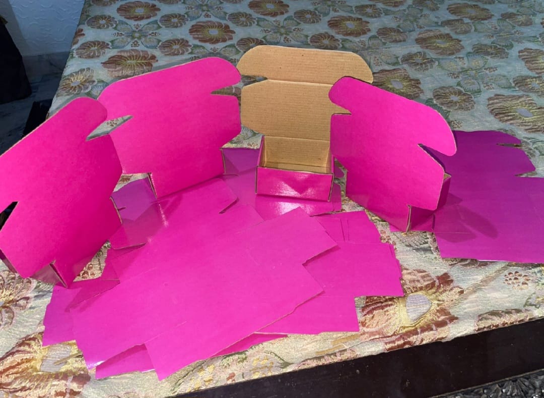 Pack of 20 Pink Courier Mailer Boxes Hard Corrugated Box - Sizes Available