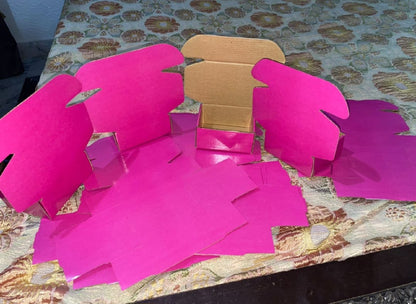 Pack of 20 Pink Courier Mailer Boxes Hard Corrugated Box - Sizes Available