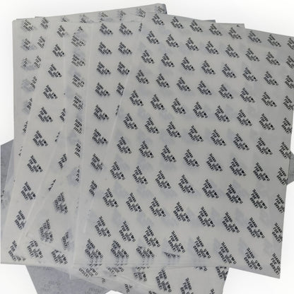 Premium 'Thank You' Printed Butter Paper Sheets, 9x14 inch, Eco-Friendly Product Wrapping