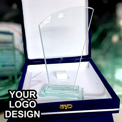 Customized Trophy & Shields with Velvet Box  | Crystal Glass Awards  for Events, Sports & Corporate Recognition