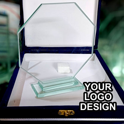 Customized Trophy & Shields with Velvet Box  | Crystal Glass Awards  for Events, Sports & Corporate Recognition