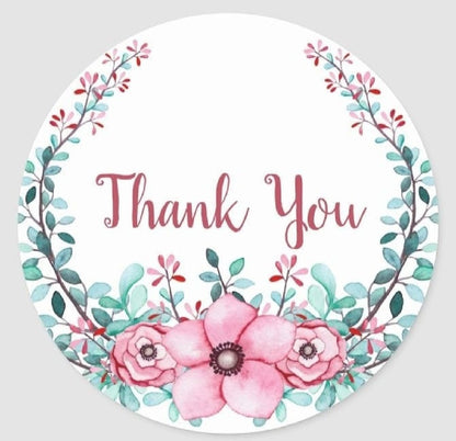 100-Pack Round 'Thank You' Stickers for Small Business Packaging & Gifts