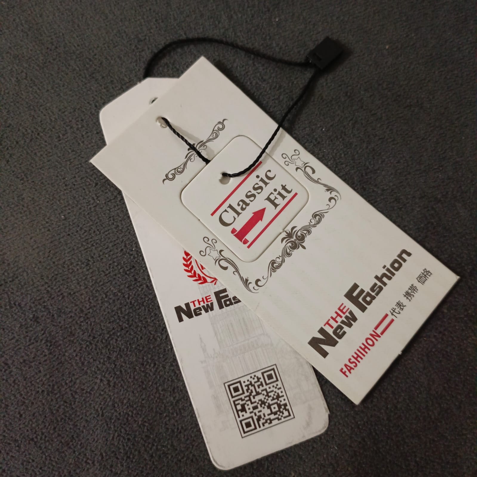 2 in 1 Tags with String Kraft Paper Card 25 pcs 5 x 10 cm