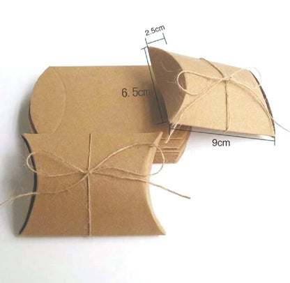 Brown Candy Box Kraft Card Packaging Pillow Boxes Candy Bags Wedding Favor Gift Boxes Birthday Party Decors
