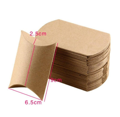 Brown Candy Box Kraft Card Packaging Pillow Boxes Candy Bags Wedding Favor Gift Boxes Birthday Party Decors
