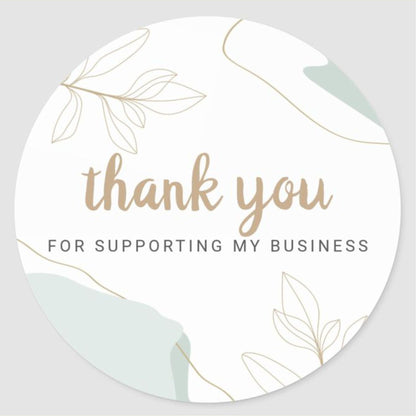 100-Pack Round 'Thank You' Stickers for Small Business Packaging & Gifts