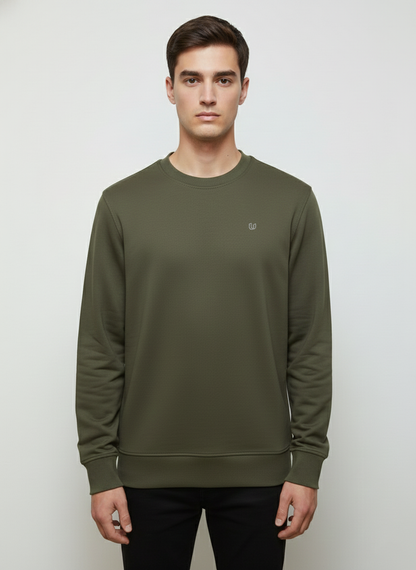 MEN'S BASIC JACQUARD KNIT SWEATSHIRT