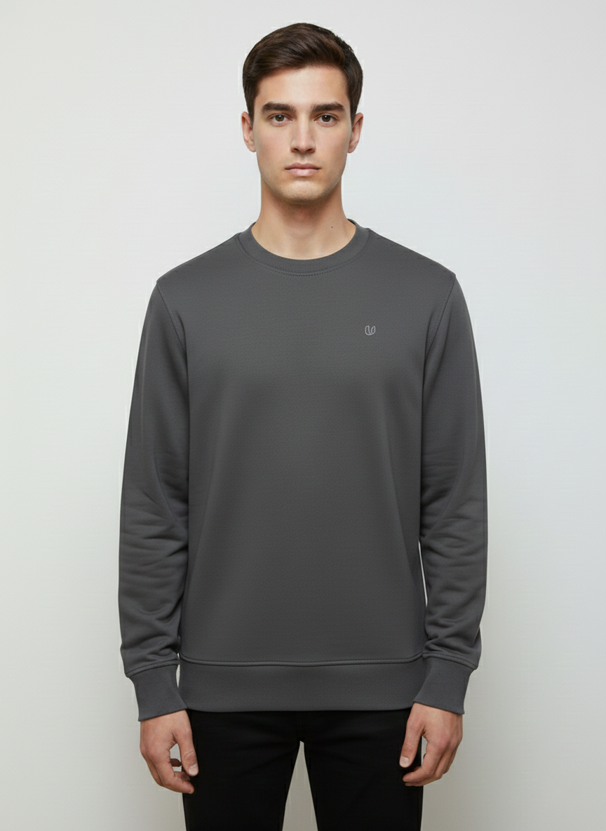 MEN'S BASIC JACQUARD KNIT SWEATSHIRT