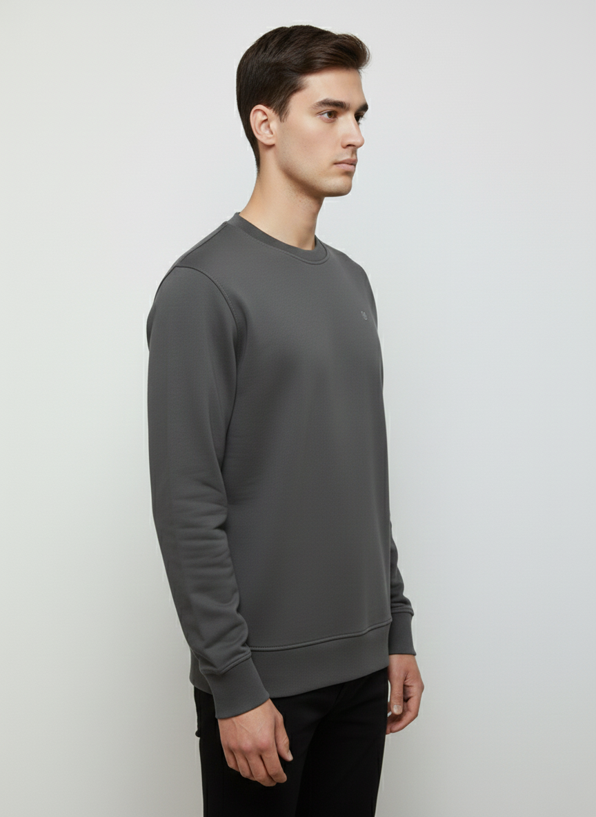 MEN'S BASIC JACQUARD KNIT SWEATSHIRT