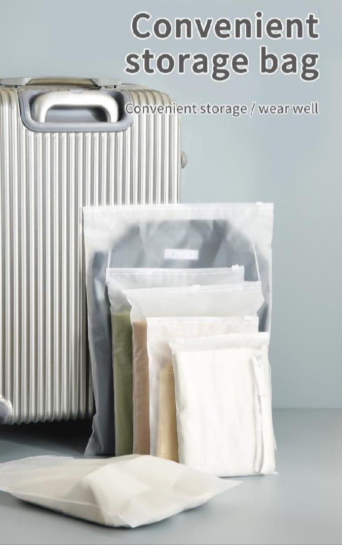 Pack of 25 Pcs Slider Suit Packing Bags- Zip Lock Plastic bags - Size Available
