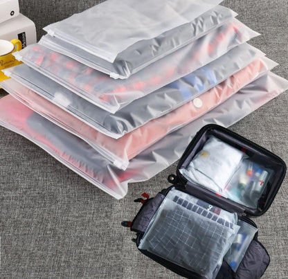 Pack of 10 Pcs Slider Suit Packing Bags- Zip Lock Plastic bags - Size Available