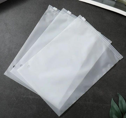 Pack of 50 Pcs Slider Suit Packing Bags- Zip Lock Plastic bags - Size Available
