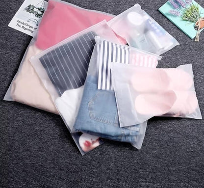 Pack of 10 Pcs Slider Suit Packing Bags- Zip Lock Plastic bags - Size Available