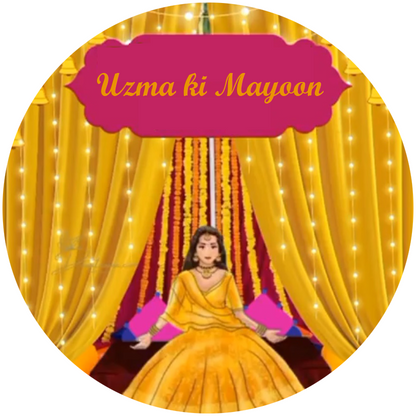 50 Pcs Modern Wedding Mehndi Favor stickers - Your Custom Text (Copy)