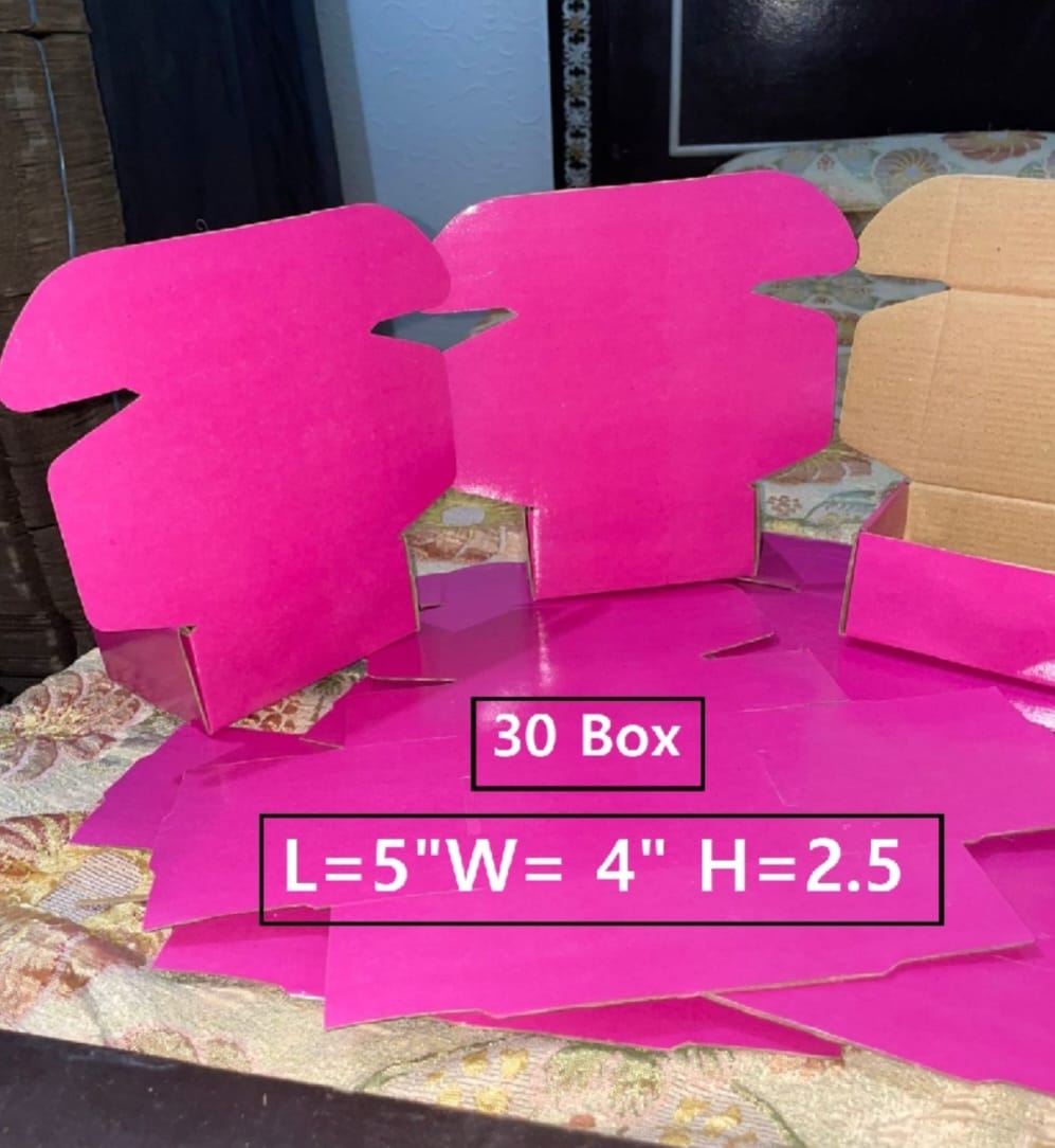 Pack of 20 Pink Courier Mailer Boxes Hard Corrugated Box - Sizes Available