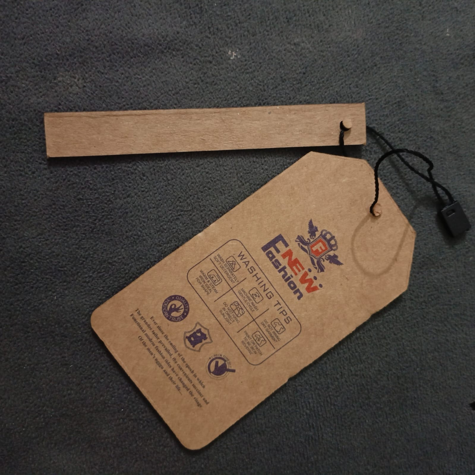 2 in 1 Tags with String Kraft Paper Card 25 pcs 5 x 10 cm